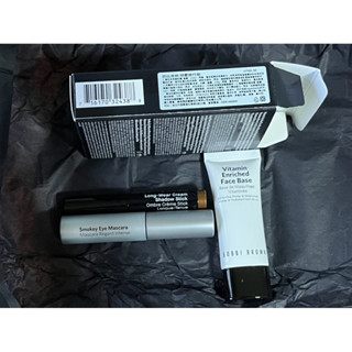Bobbi Brown 芭比波朗 明星旅行組 維他命完美乳霜15ml 流雲持久防水炫彩眼影筆0.9g 煙燻電眼睫毛膏