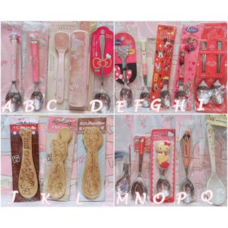 ♥小花花日本精品♥現貨 Hello Kitty美樂蒂 雙子星 米奇 米妮 冰雪奇緣 湯匙 點心匙 茶匙 飯匙~8