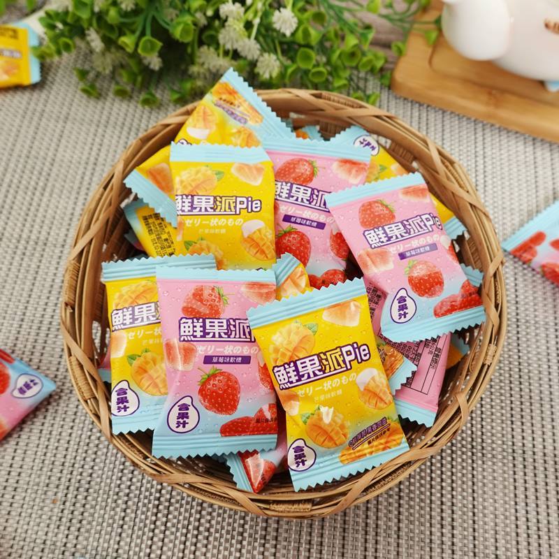 【食尚三味】鮮果派綜合水果味軟糖 500g 草莓&芒果雙口味 鮮果派水果軟糖 草莓芒果雙果香Q彈軟糖 (馬來西亞糖果)