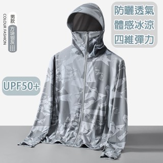 【臺灣出貨】冰絲防曬衣男 夏季防曬 透氣防曬衣 防紫外線 防曬外套 戶外，騎車遮陽防曬服 超薄款罩衫 輕便透氣防曬衣搭