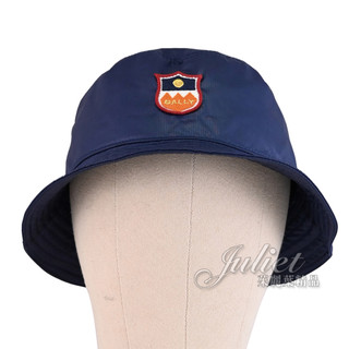 【茱麗葉精品】BALLY 6306673 學院風LOGO標誌尼龍漁夫帽/遮陽帽.深藍 現貨在台