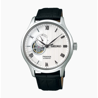 SEIKO PRESAGE系列 日式庭園 開芯自動上鍊腕錶 白麵/藍麵皮錶帶SSA379J1/SSA421J1/4R39