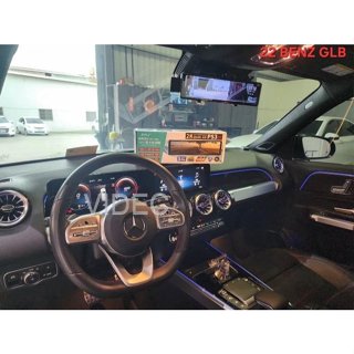 OK商城 臺中施工 賓士 GLB 實車安裝 掃瞄者 PS3 GPS 測速器 電子式10吋大螢幕 後視鏡 行車記錄器