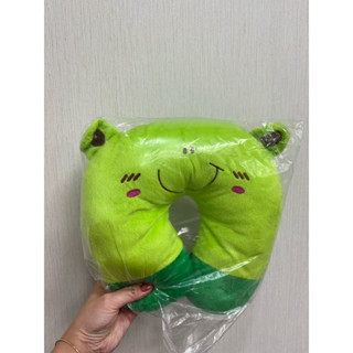 現貨商品 全新商品 兒童款可愛青蛙綠色機上舒服頸枕