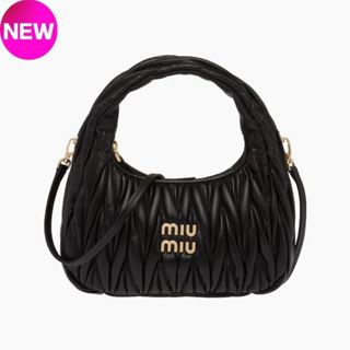 Miu Miu 5BC125 Wander Matelasse 納帕軟皮半月包 黑色