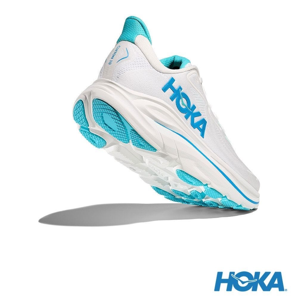 【三鉄共購】【HOKA】(男)Clifton 10 Wide 路跑鞋 -白/藍