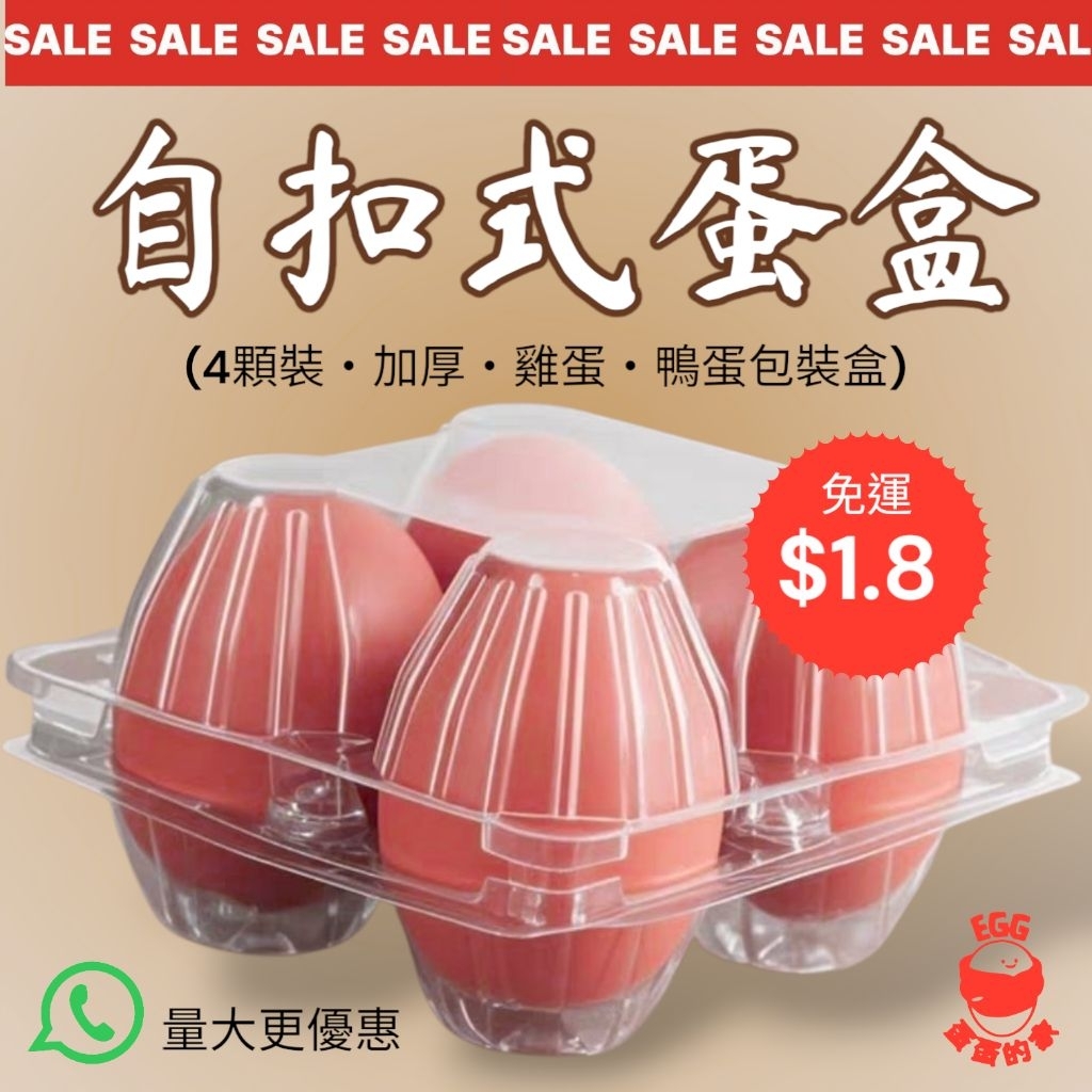 🔥免運 現貨速出🔥自扣式蛋盒 4格 4顆 4粒裝 蛋盒 雞蛋盒 鴨蛋盒 塑膠蛋盒 雞蛋收納盒 一次性蛋盒 雞蛋包裝盒