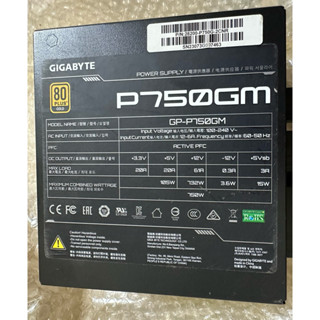 技嘉全模組電源供應器80白金靜音750W GP-P750GM 狀況很好