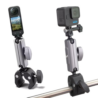 隔日到貨 DJI Osmo Pocket 3 機車 支架 大力夾 Insta360 X3 Go3 固定架 摩托車 攝影