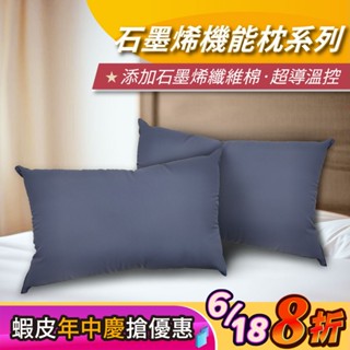 【安迪寢具】獨立筒石墨烯枕 石墨烯棉枕 獨立筒枕 透氣枕 助眠枕 抗菌枕 可水洗 枕頭 飯店枕 枕芯 臺灣製