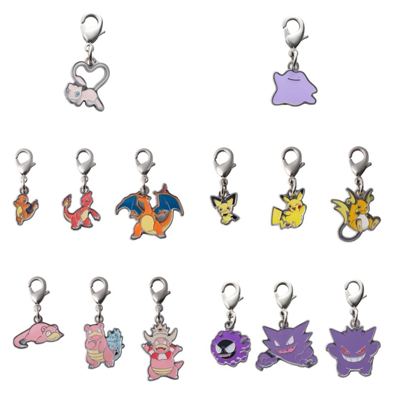 台灣現貨🌟 日本寶可夢中心 正版 全國圖鑑 吊飾 仙子伊布 夢幻 耿鬼 呆呆獸 皮卡丘 雷丘 小火龍 噴火龍 百變怪