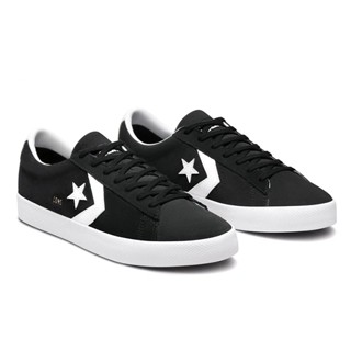 CONVERSE 男女低筒帆布鞋 滑板鞋 麂皮 PL VULC PRO OX 休閒鞋 雙色鞋帶 A00368C 黑色