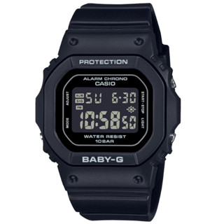 【CASIO 卡西歐】BABY-G 簡約輕薄耐衝擊電子腕錶 黑 BGD-565U-1 37.9mm