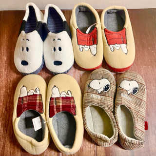 日本 史努比 大臉 刺繡 毛絨 拖鞋 保暖 snoopy 居家鞋 室內鞋 秋冬保暖防寒 防滑 生日禮物交換禮物 大頭