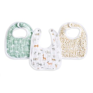 Aden&Anais 經典圍兜3入/彩墨叢林(ADESNC30026) 600元