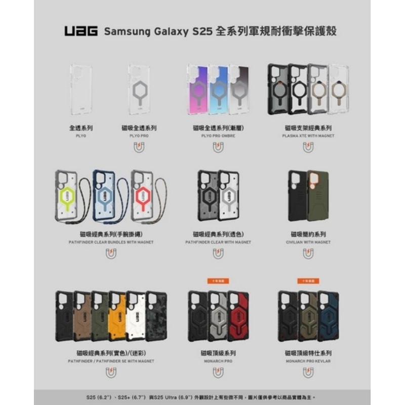 台灣現貨 三星 S24/S24+/S24Ultra/S25+/S25Ultra-UAG-磁吸經典款-手腕掛繩款 保護殼