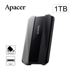 (聊聊享優惠) Apacer宇瞻AC533 1TB USB3.2 Gen1 2.5吋防護型行動硬碟-黑(臺灣本島免運費