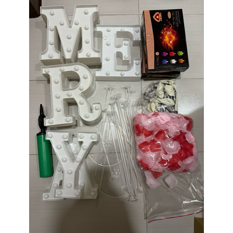 求婚小物 氣氛燈 假花瓣