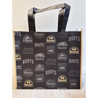 Roots🦫VIP 購物袋 會員 極限量 質感黑金50週年｜環保袋♻️｜防水｜Shopping Bag｜