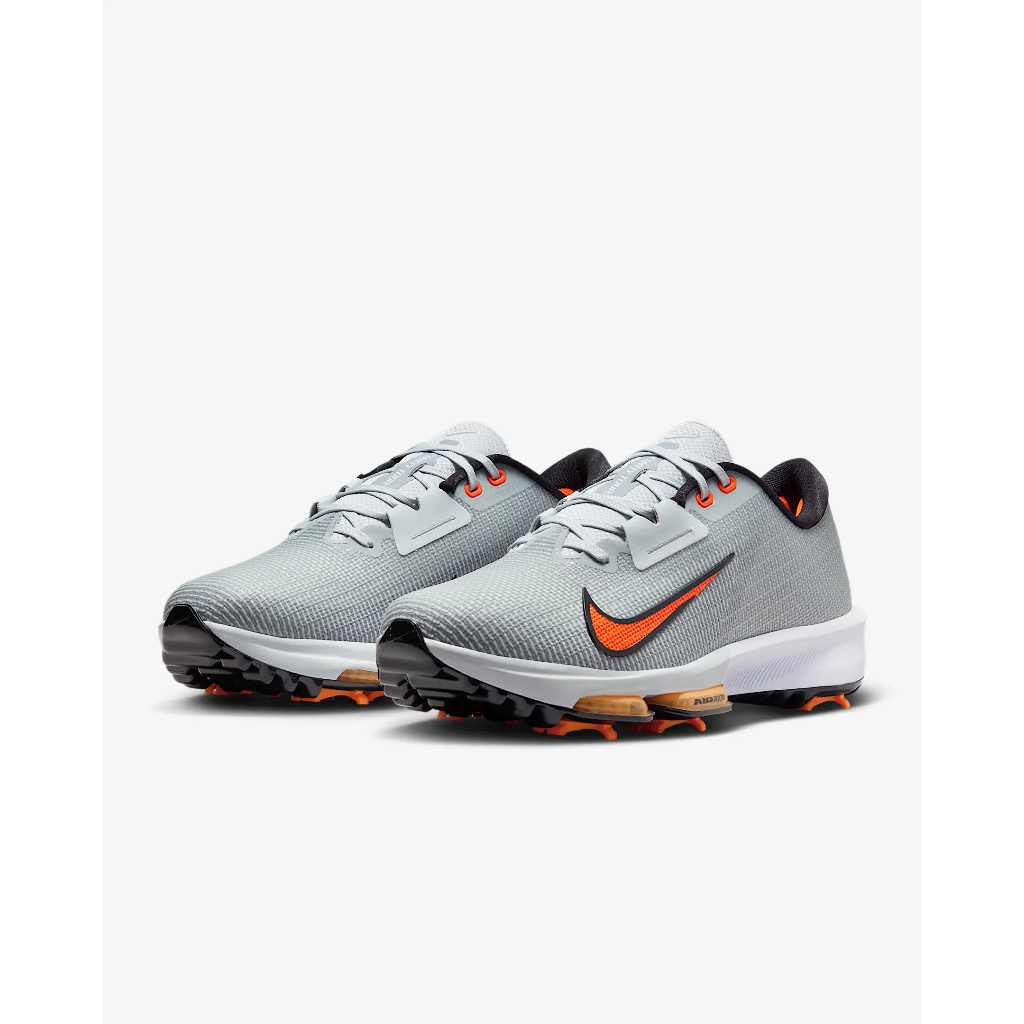 高球小姐-NIKE Infinity Tour 2 高爾夫球鞋『有釘款』灰橘色＃HQ2158-001