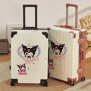 ⭐庫洛米 免運 行李箱 鋁框行李箱 26吋行李箱 ⭐男女 24吋行李箱 拉桿箱 登機箱 結實 耐用 學生旅行皮箱密碼箱