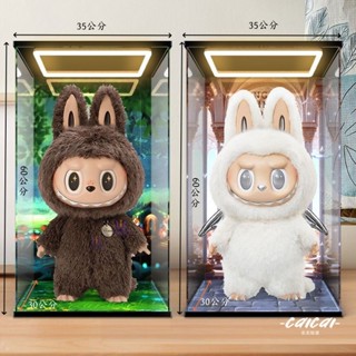 POPMART泡泡瑪特labubu i found you搪膠公仔燈光透明展示盒