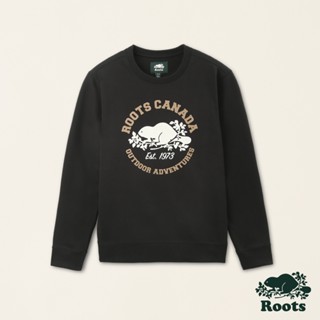 Roots 男裝- 戶外探險家系列厚磅有機棉刷毛布圓領上衣