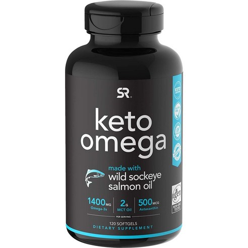 美國代購SR SPORTS RESEARCH Keto Omega-3鮭魚油軟膠囊 1400mg 120顆