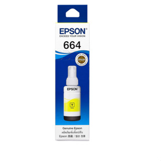 Epson T664 原廠墨水瓶 黃色 墨水