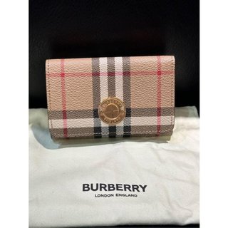 *漢森精品* BURBERRY 格紋 LOGO 格紋 三折 短夾 卡包 現貨 原價19500