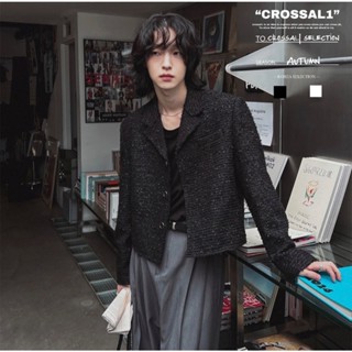 【CROSSAL1】現貨)韓國🇰🇷 小香風短版西裝領外套 短款外套 小香風外套 簡約 精緻 西裝外套 長袖外套