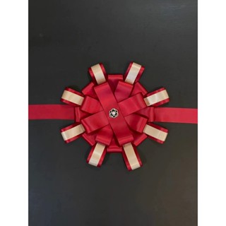 【臺灣出貨 戊辰美學】洗手間衛浴 /酒店飯店/浴室佈置/裝飾封條 /樣品屋實品屋緞帶馬桶花/空間美感/雙色