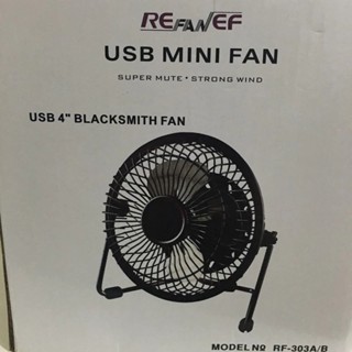 <近全新>REFANEF 4吋 USB迷你風扇 (黑色) RF-303A/B