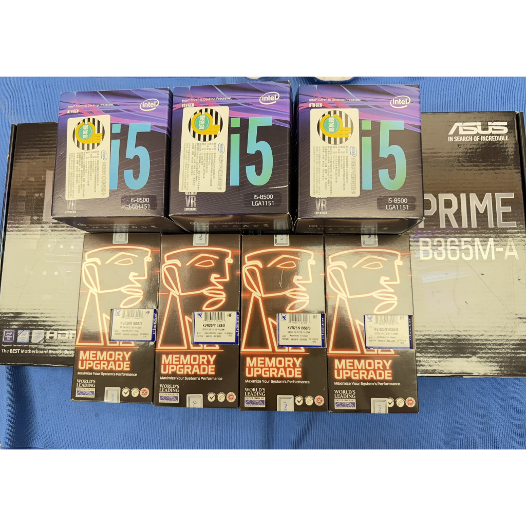 託售 [全新] ASUS PRIME B365M-A INTEL I5-8500 金士頓DDR4-2666 8G 可單購