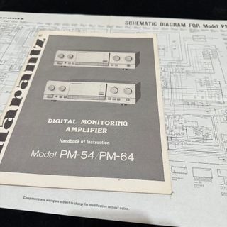 二手 Marantz PM-64 PM-54 擴大機 原文說明書 / 自有書