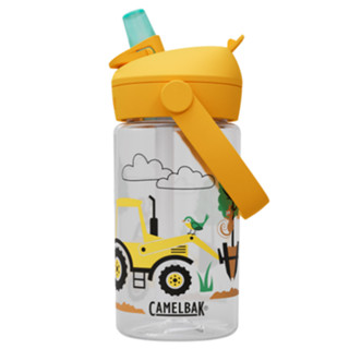 ｜享趣戶外｜《CamelBak》400ml Flip Straw 兒童吸管運動水瓶RENEW 樹木工程車