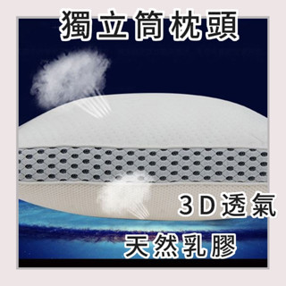 【桃園現貨&隔日配】５０顆獨立筒彈簧枕 釋壓 透氣枕頭 飯店枕 助眠枕 防蟎枕 枕頭 民宿枕