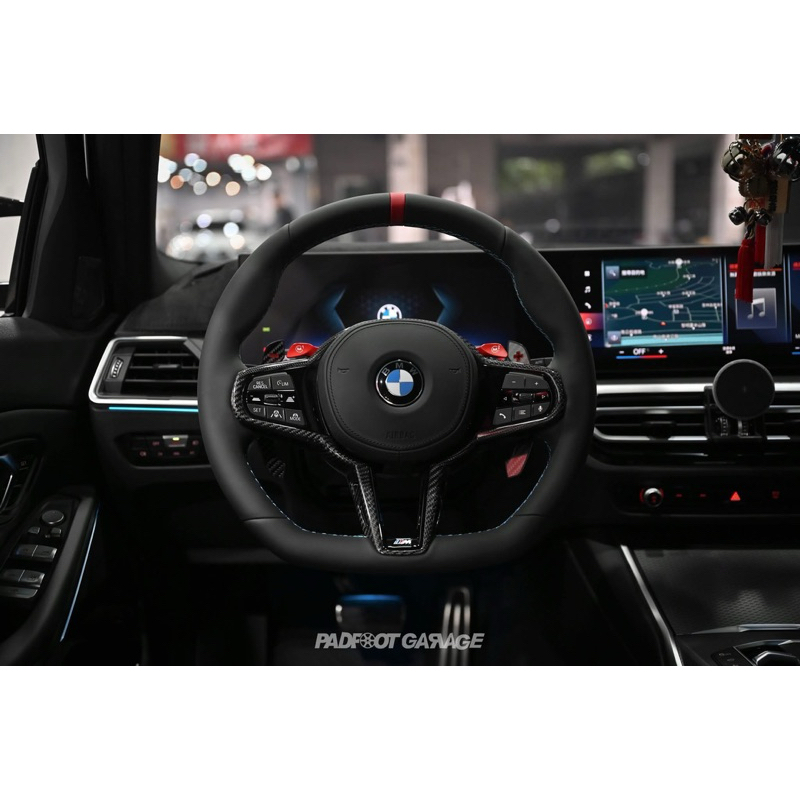 BMWCS Style碳纖維方向盤 G20 G21 G22 G26 G42 G30 G32 G10三幅式平把方向盤