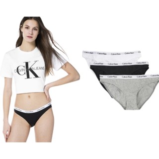 Calvin Klein 三件組 CK 女生內褲 三角內褲 女內褲 凱文克萊 黑 白 灰 QD3588