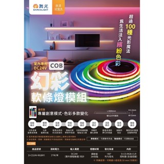 舞光 幻彩COB軟條燈 D-CO24V-RGBR1 一捲五米 附遙控器 DC24V驅動器另購 高雄永興照明廚衛