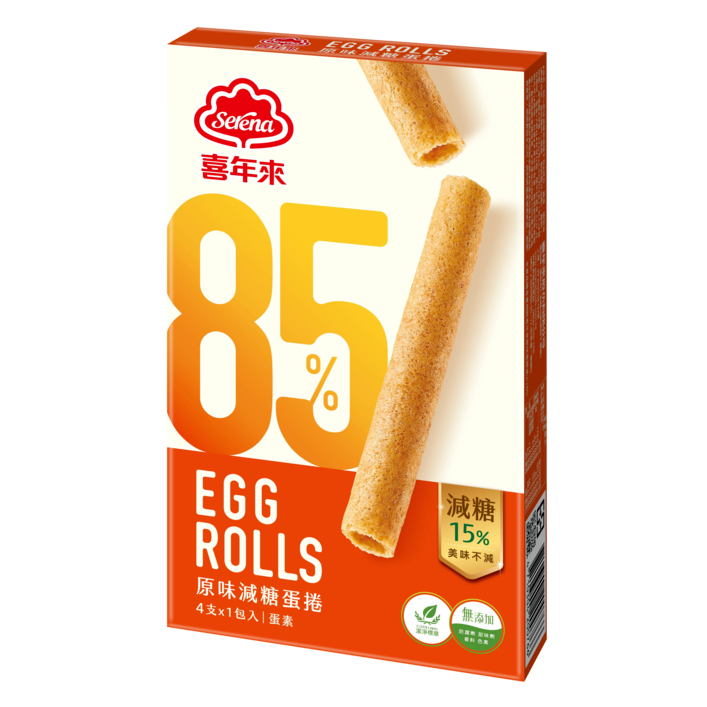 【喜年來】85%原味減糖蛋捲隨手包64g│蛋捲首選│官方旗艦店