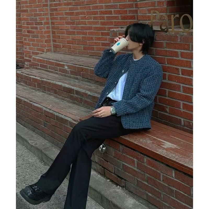 ▲halo選物▼韓國crunky youth小香風丹寧外套 男女中性 2色 現貨+預購