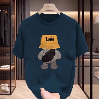 【林小姐】100%純棉 美式復古上衣 oversize bf上衣 vintage短袖 小熊印花T恤 寬鬆顯瘦 短袖上衣