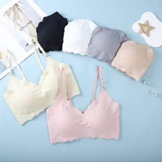一片式冰絲薄款無痕無鋼圈聚攏大碼收副乳吊帶美背運動內衣女文胸 小肩帶