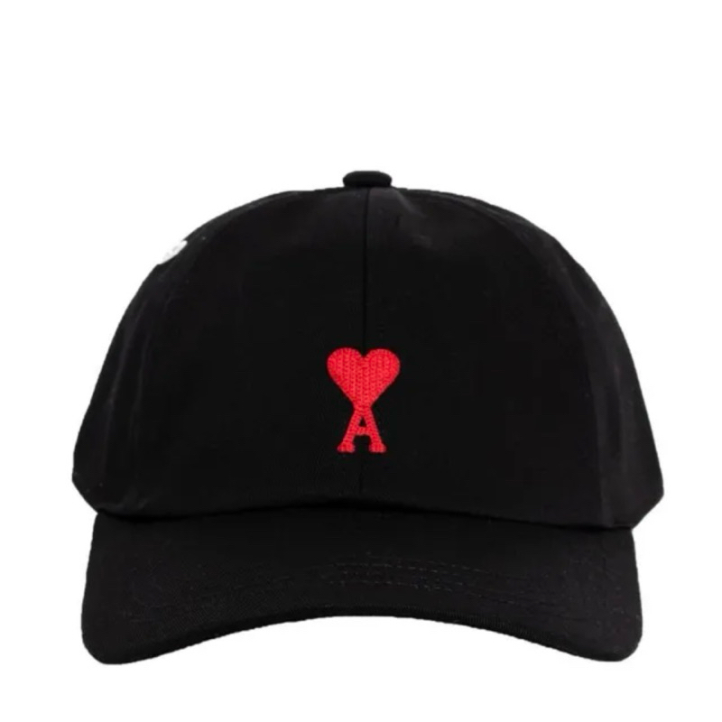 AMI PARIS 經典LOGO刺繡帽子 黑色(BF UCP006.AW0041)