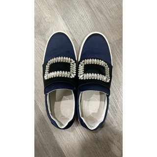 二手-Roger Vivier RV藍色水鑽樂福鞋 休閒鞋