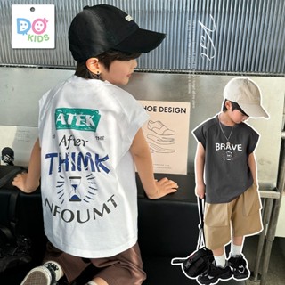 DO Kids童裝 臺灣現貨-韓系BRAVE字母背心 男童裝 春夏季新品 兒童 中小童 大童 塗鴉 卡通 無袖 上衣