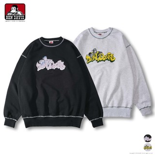 BEN DAVIS GRAFFITI LOGO CREW 刺繡 噴漆 猿人 印花 LOGO 外縫線 大學T 2色
