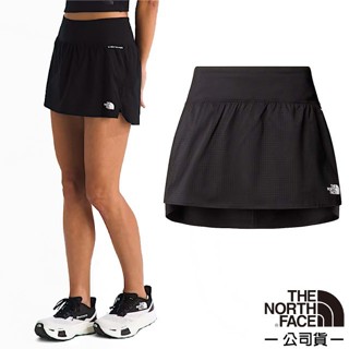 【美國 The North Face】女 輕量透氣 排汗褲裙 SUNRISER 運動短褲 短裙/宇宙黑 8DFQ