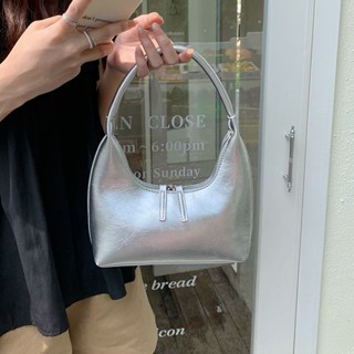 【太妮絲N196】現貨 銀色 包包 腋下包 法式 質感 INS風設計款 單肩包 包包 復古 歐美 2025 女包 手提包